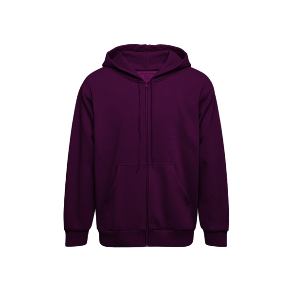 Zipper Hoodie - Burgundy