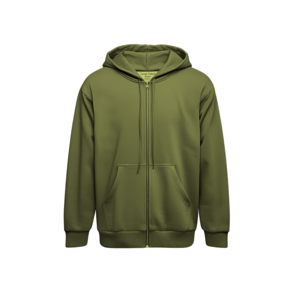 Zipper Hoodie - Green Lime