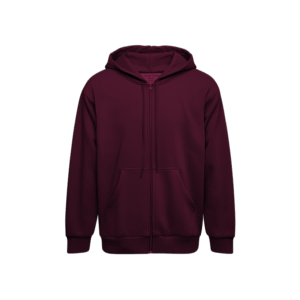 Zipper Hoodie - Maroon
