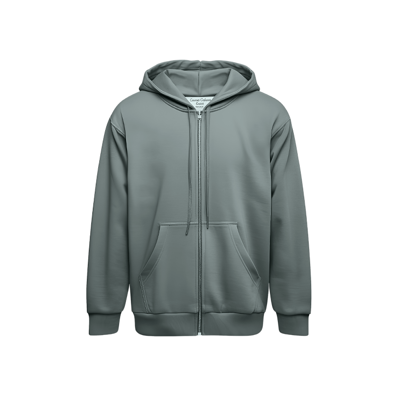 Zipper Hoodie - Olive